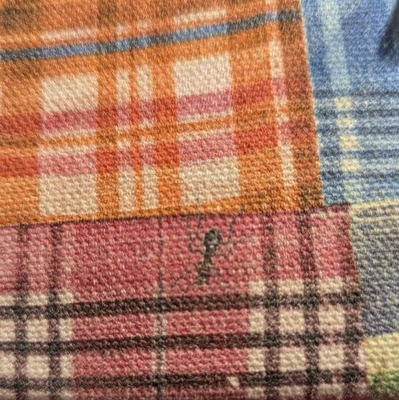 Vintage  Dooney & Bourke Rare Madras Plaid Picnic Ants Bag Purse - Picture 10 of 11